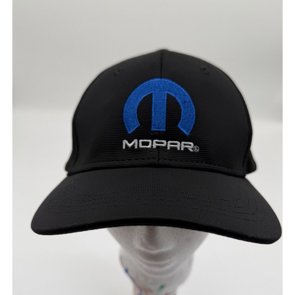 Mopar Hat Cap Strap Back H3 Headwear Black Blue Embroidered Logo Adjustable